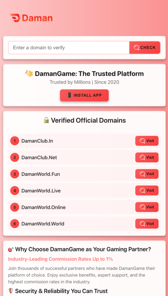 Daman Game Official Website